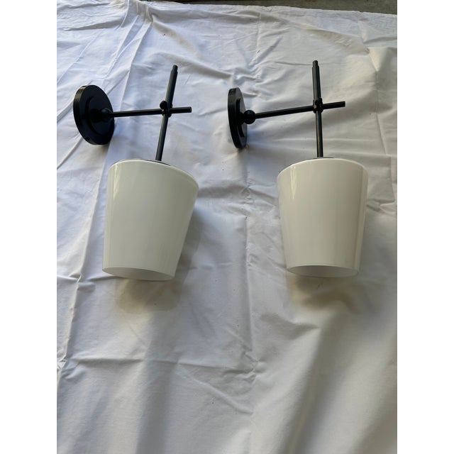 Visual Comfort Visual Comfort Bryant Glass Sconces - a Pair For Sale - Image 4 of 5