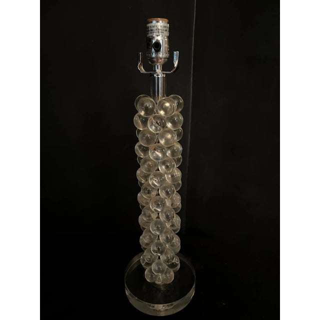 Contemporary Arteriors Lucite Bubble Table Lamp For Sale - Image 3 of 6