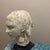 Figurative Early 20th Century Hand-Sculpted Figurative Plaster Bust on Wooden Base For Sale - Image 3 of 12
