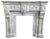 Italian Neoclassical Imperial Fireplace in White Marble, 1780 For Sale