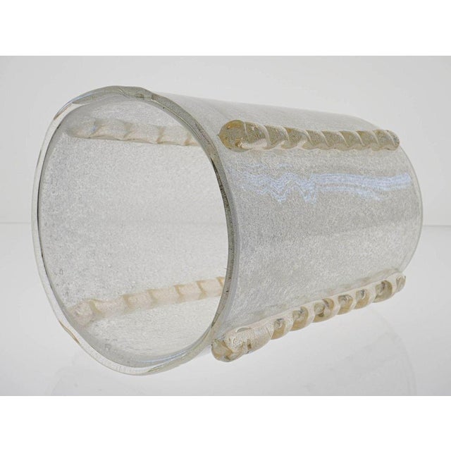 Giant Murano Glass Vase or Ice Bucket in the style of Barovier & Toso For Sale - Image 9 of 18