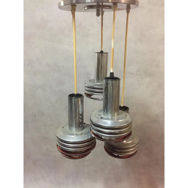 Vintage 5-Lights Pendant, 1970s For Sale - Image 6 of 6