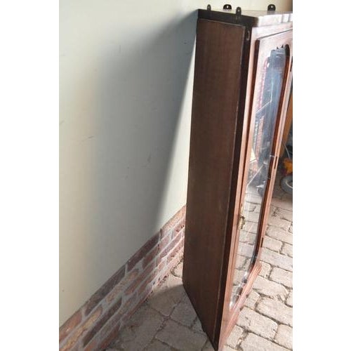 Wood Antique Oak Biedermeier Wall Corner Cupboard For Sale - Image 7 of 11