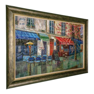 1990's Large Vintage Oil on Canvas Paris