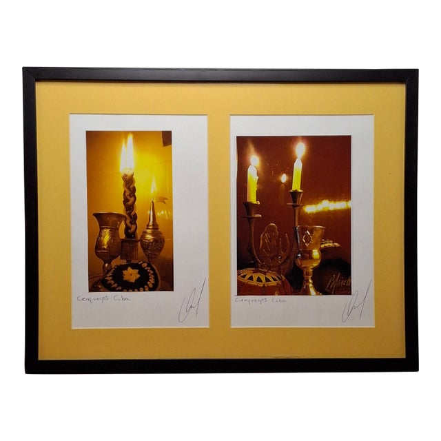 Humberto Mayol Signed Diptych Jewish Cuba Cienfuegos Ritual Photography Framed For Sale
