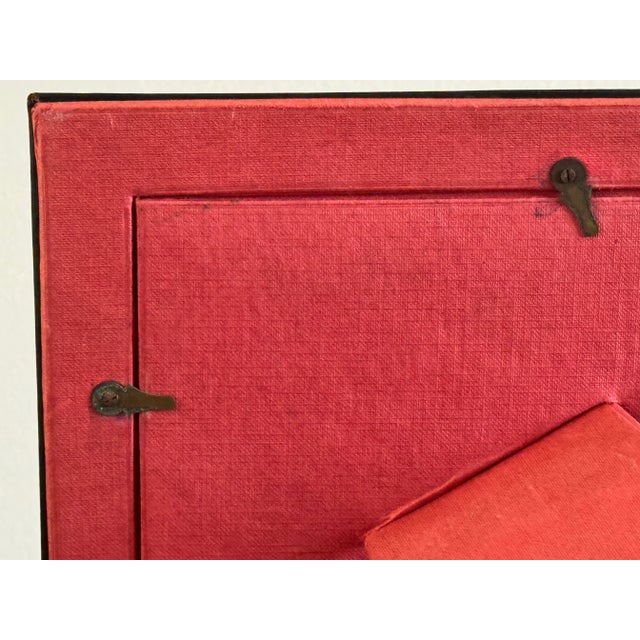 Mid Century Embossed Spanish Leather Picture Frame For Sale - Image 11 of 14