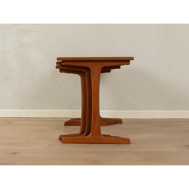 Vintage Nesting Tables by Kai Kristiansen for Vildbjerg Møbelfabrik, 1960s, Set of 3 For Sale - Image 4 of 8