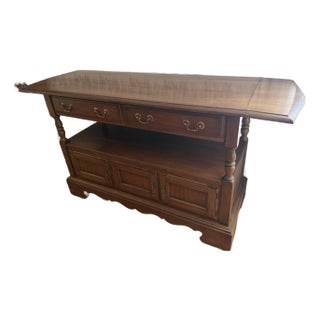 Pennsylvania House Cherry Rolling Bar Cart -1960s For Sale
