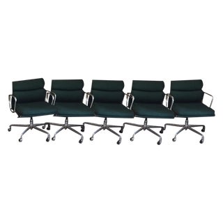 Green Eames Office Chairs - Set of 5 For Sale