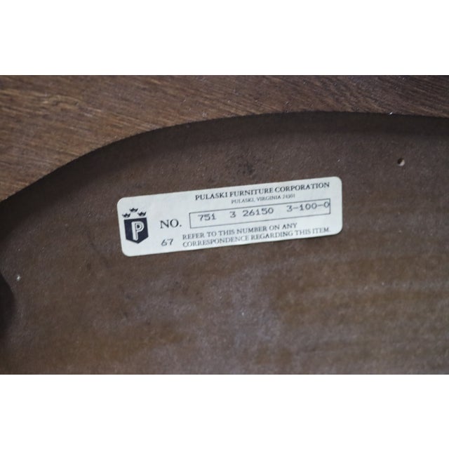 Wood Pulaski Furniture Quarter-Sawn Oak Poster Bed Queen/Double For Sale - Image 7 of 12