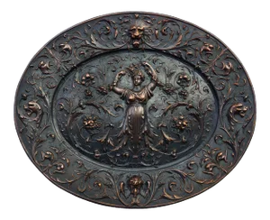 American Radiator Company Copper Plated Cast Iron Oval Medallion