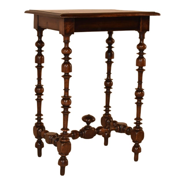 18th Century Louis XV Walnut Side Table From France For Sale