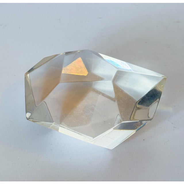 Vintage Modern Sculptural Abstract Acrylic Lucite Gemstone Paperweight Object Art, Large For Sale In Dallas - Image 6 of 16