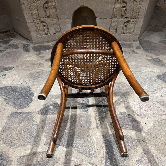 Thonet 1960s Thonet A16 Sweetheart Chair Bentwood Cane For Sale - Image 4 of 12