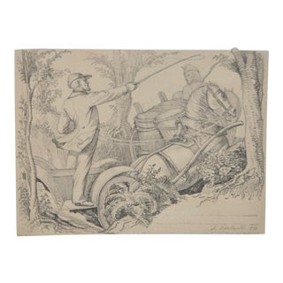 Karl Ludwig Adolf Ehrhardt Original Drawing c.1872 For Sale