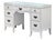 1940s Mid-Century Pinted Mahogany Desk or Vanity With Glass Top, Usa, 1940s For Sale - Image 5 of 6