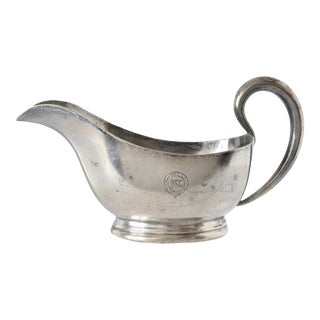 Early 20th Century Anchor Line Steam Ship Company Gravy / Sauce Boat | Elkington Hotelware For Sale