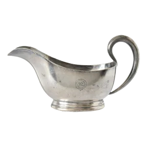 Early 20th Century Anchor Line Steam Ship Company Gravy / Sauce Boat | Elkington Hotelware