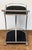 Mid 20th Century Art Deco Two-Tiered Drinks Cart of Chrome and Black Glass From England For Sale - Image 5 of 8