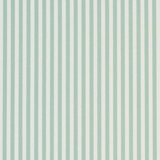 SAMPLE - Schumacher Emma Stripe Narrow Wallpaper In Teal For Sale