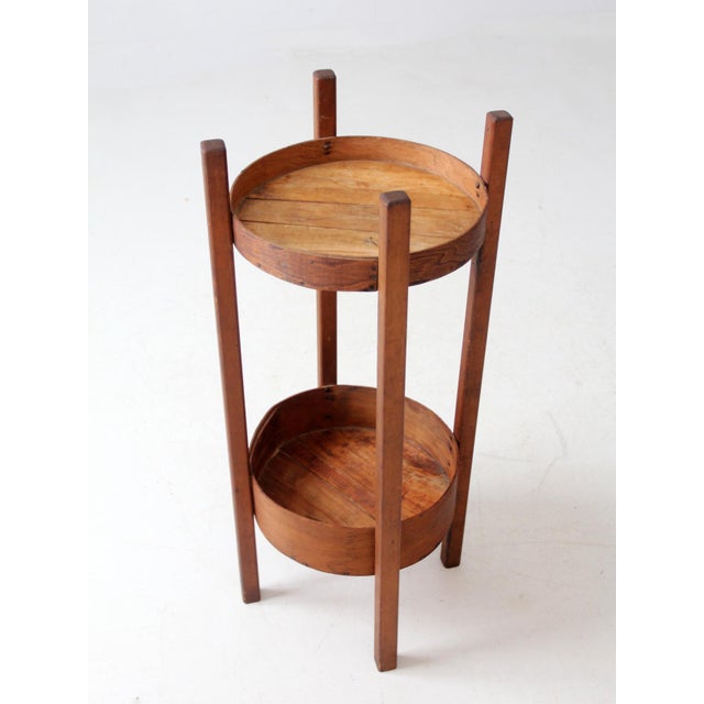 Antique Primitive Cheese Box Two-Tier Shelf For Sale - Image 6 of 10