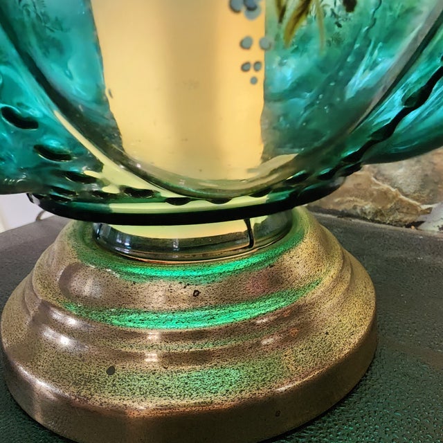 A stunning example of mid-century craftsmanship, this exceptional Gone with the Wind style parlor lamp showcases the...