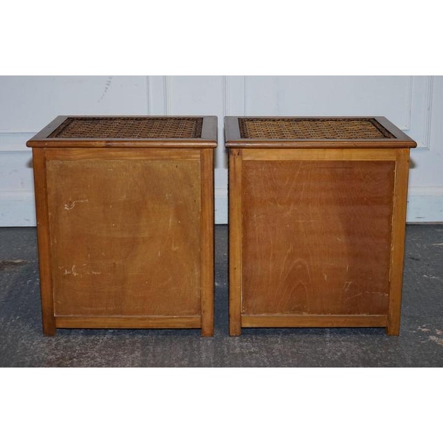 Vintage Rattan Bedside Tables with Drawer, Set of 2 For Sale - Image 14 of 15