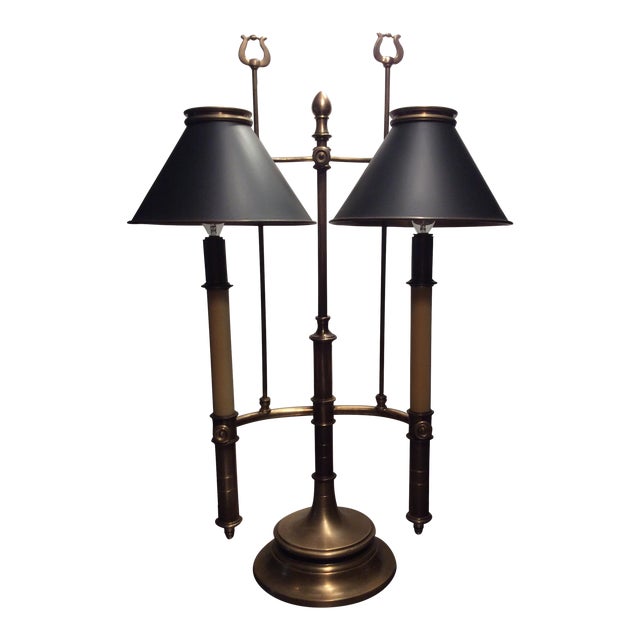 Chapman Brass Double Bouillotte Table Lamp Chairish