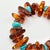 1980s Vintage Boho Chic Baltic Amber & Faux Turquoise Nugget Beaded Bracelet - 7” For Sale - Image 6 of 7