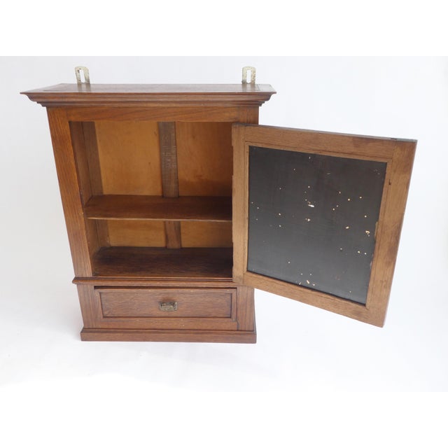 Vintage Art Deco Wooden Cabinet with Mirror, 1920s For Sale - Image 6 of 10