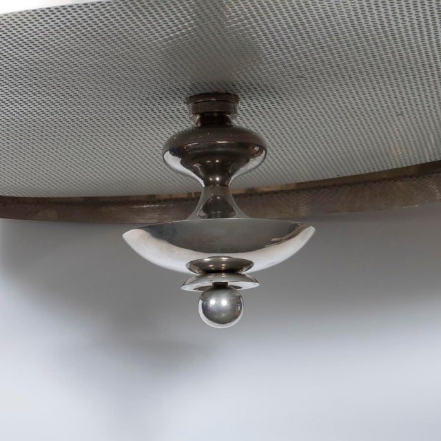 Large scale drum chandelier with mesh diffuser For Sale - Image 9 of 9