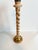 Vintage Barley Twist White Oak Wood/Brass Candle Holder Made in Spain 20” Tall For Sale - Image 9 of 10