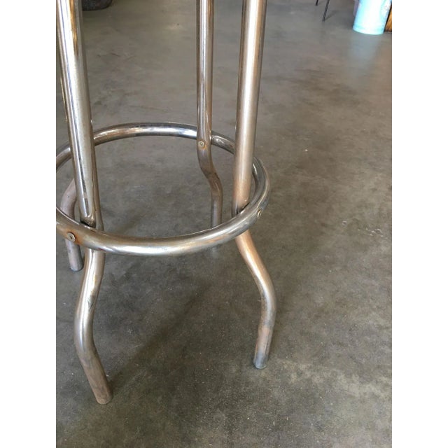 Mid-Century Chrome Soda Shop Dinner Bar Stool, Pair For Sale In Los Angeles - Image 6 of 6