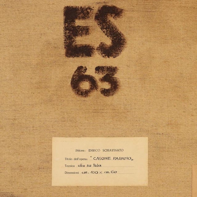 Enrico Schiavinato, Modernist Still Life, 1963, Oil on Canvas For Sale - Image 10 of 12