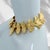 Oscar De La Renta 22k Gold-Plated Pewter & Brass Ginkgo Leaf Statement Necklace For Sale In Los Angeles - Image 6 of 13