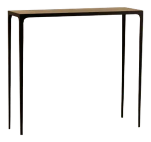 Wide 'Esquisse' Natural Parchment and Wrought Iron Console by Design Frères