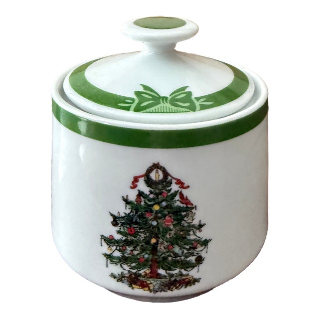 Vintage George Briard Yule Tide Creamer and Sugar Bowl Set Mid Century Christmas Serveware For Sale