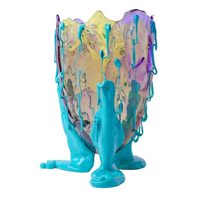 Clear Yellow and Turquoise by Gaetano Pesce for Fish Design For Sale