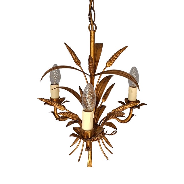 Wheat Sheaf Chandelier, 1960s For Sale