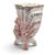 Vintage Pink Ceramic Cornucopia Vase W/ Applied Bird & Flowers For Sale In Dallas - Image 6 of 9