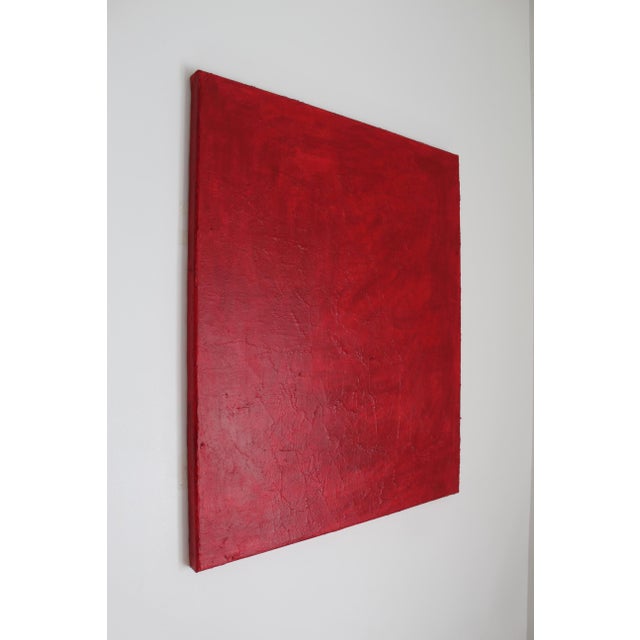 Early 21st Century Bodasca, Minimalist Textured Red, 2025, Acrylic on Canvas For Sale - Image 5 of 10