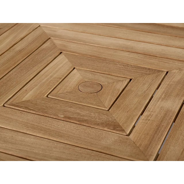 Universal Furniture Contemporary Chesapeake Teak Round Dining Table, Small For Sale - Image 4 of 4