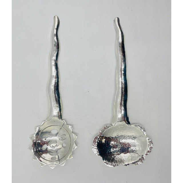 1980s Emilia Castillo Sun & Cloud Serving Utensils, Hand Signed, Mexican Modern Design For Sale - Image 9 of 18