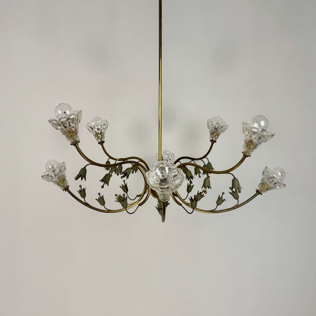 Mid-Century Modern Mid-Century Modern Florentine Sputnik Eight-Arm Chandelier, 1950s For Sale - Image 3 of 10