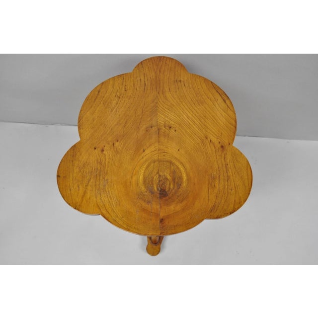 Vintage Art Deco Style Burr Walnut Curved Leg Pedestal One Drawer Side Table For Sale - Image 4 of 16