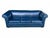 This eye catching navy blue leather loveseat combines a classic silhouette with a rich, distinctive color. Its rolled arms...