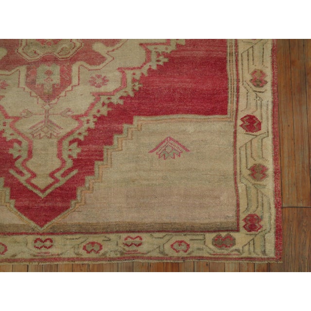 Vintage Zabihi Collection Turkish Pink Gallery Rug For Sale - Image 4 of 10