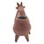 Peruvian Folk Art Llama Pottery Vessel Hand Painted Clay Sculpture 7.5" For Sale - Image 9 of 13