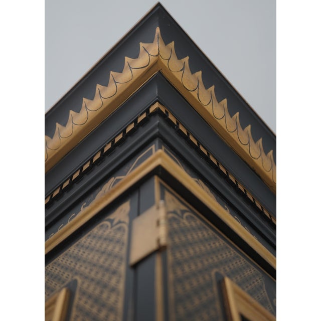 Ej Victor Chinoiserie Eglomise Mirror Door Bar Cabinet For Sale - Image 12 of 18