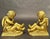 Early 20th Century Pair Of Antique Gilt Bronze Bookends Children With Musical Instruments For Sale - Image 4 of 7